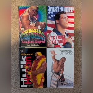 Lot of Pro Wrestling Autobiography Books
